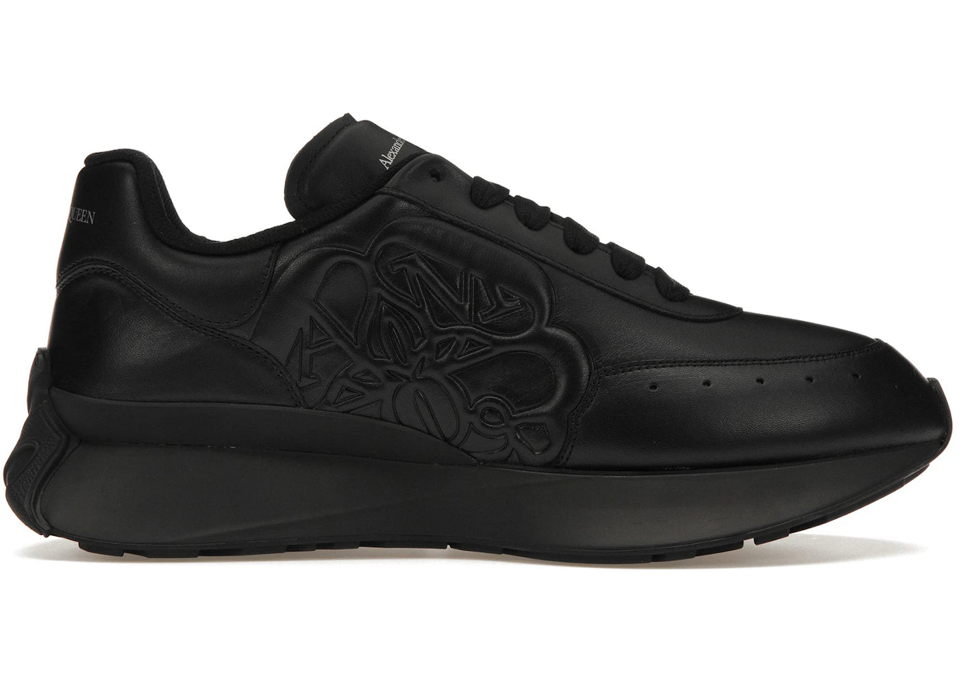 alexander mcqueen sprint runner black sealed logo