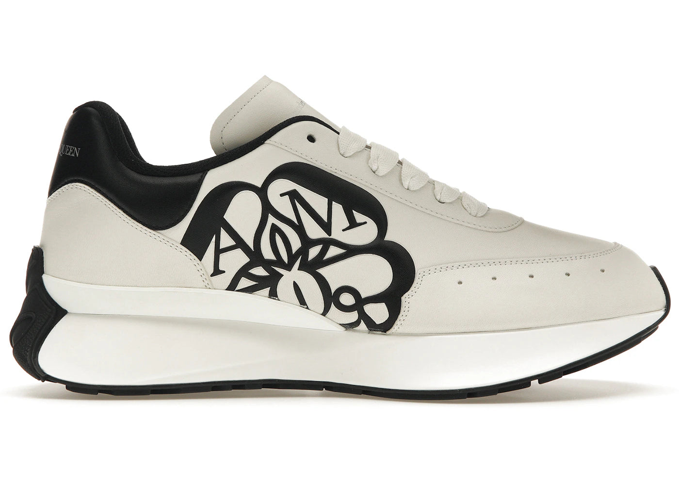 Alexander Mcqueen Sprint Runner White Black Crest