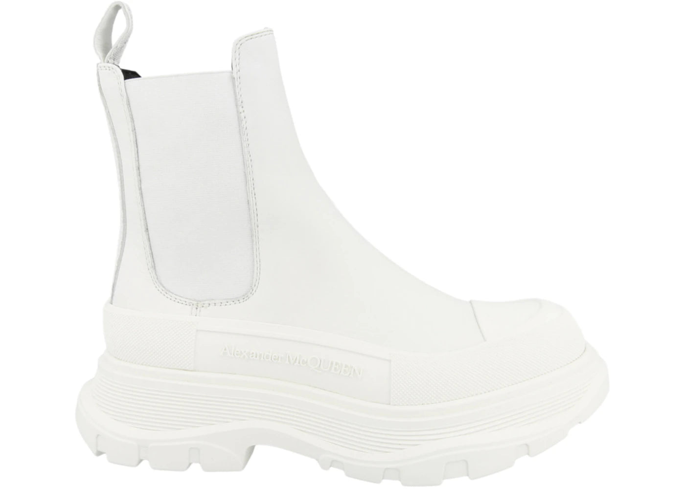 Alexander Mcqueen Tread Slick Ankle Boots White (Women'S)