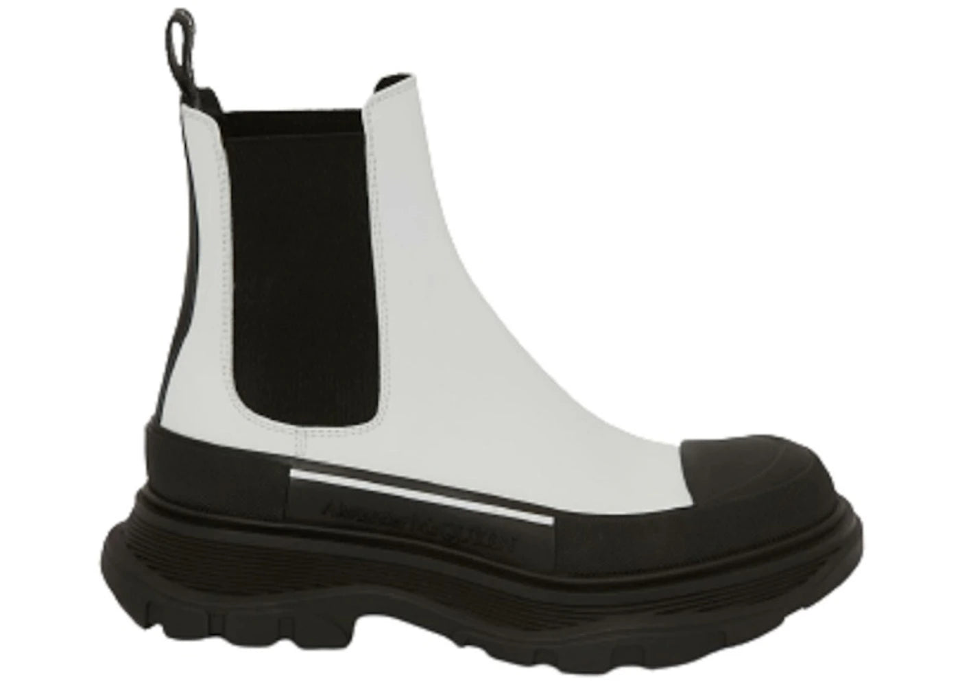 Alexander Mcqueen Tread Slick Boot White Black (Women'S)