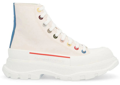 Alexander Mcqueen Tread Slick Boot White Multicolour (Women'S)