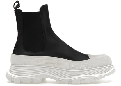 Alexander Mcqueen Tread Slick Chelsea Boot Black White