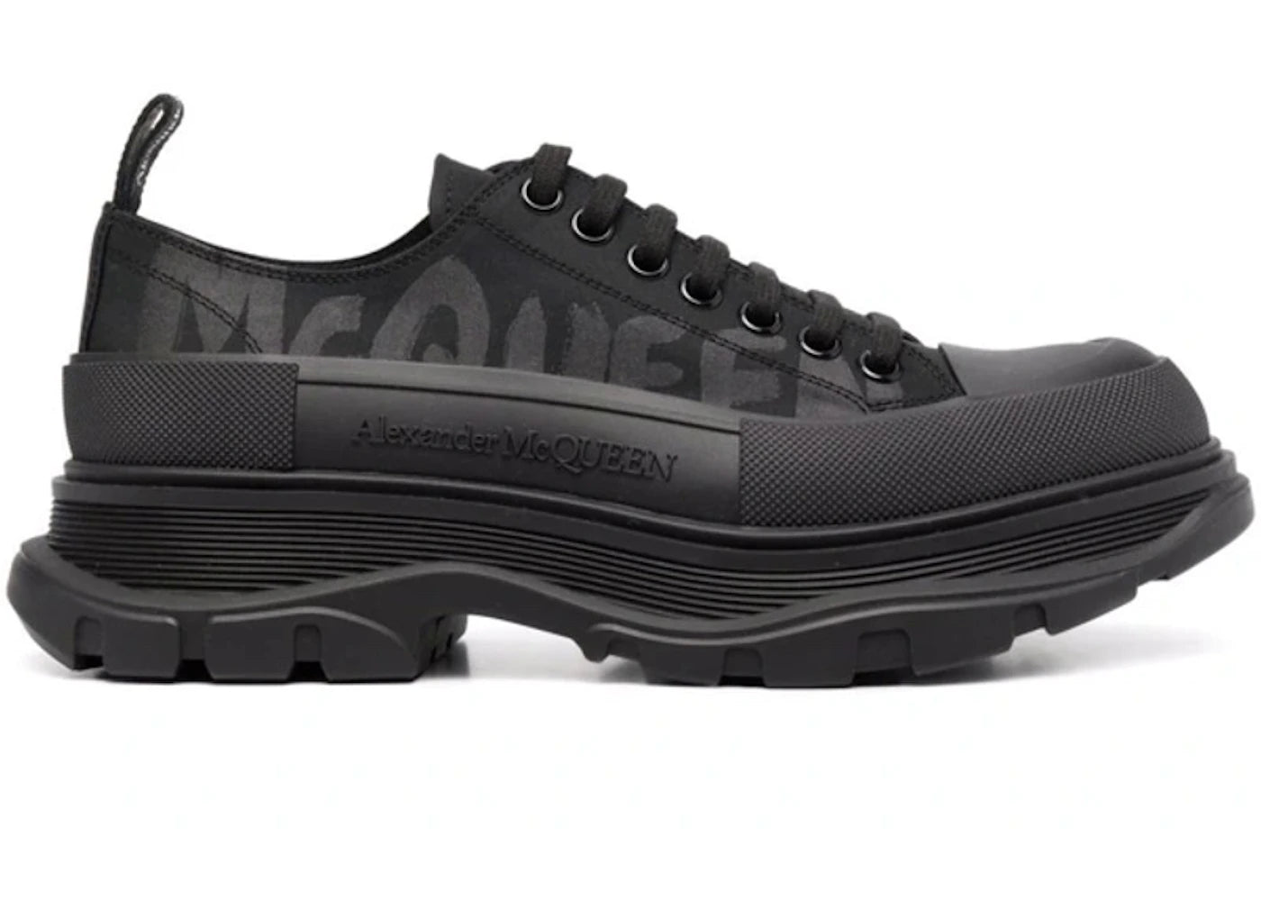 Alexander Mcqueen Tread Slick Low Lace Up Black