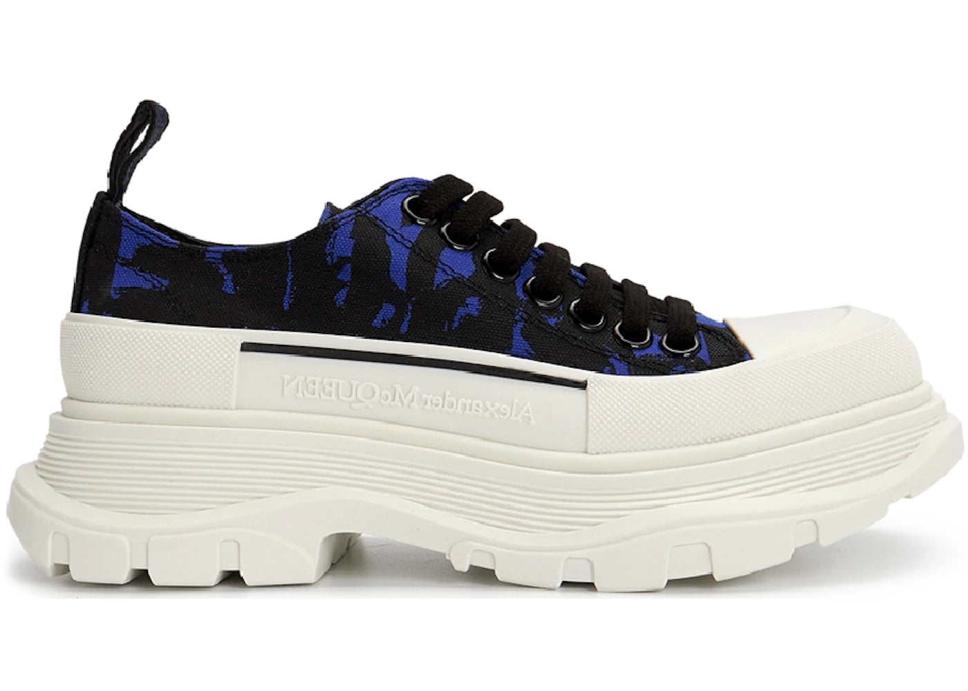 Alexander Mcqueen Tread Slick Low Lace Up Blue Black (Women'S)
