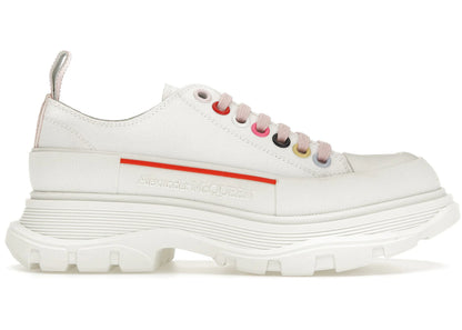Alexander Mcqueen Tread Slick Low Lace Up White Multi (Women'S)