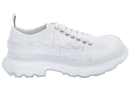Alexander Mcqueen Tread Slick Low Lace Up White Transparent (Women'S)