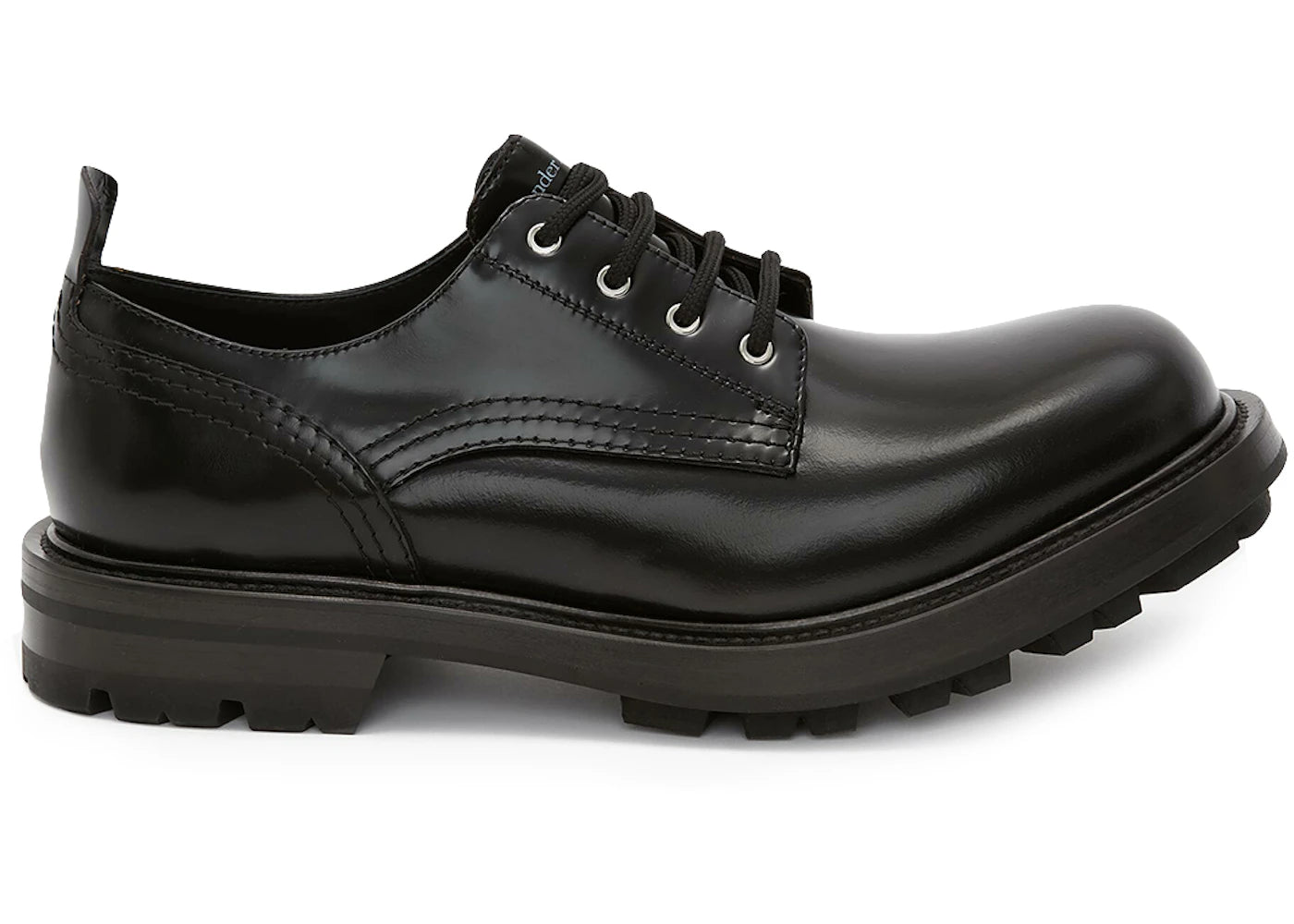 alexander mcqueen worker lace up black