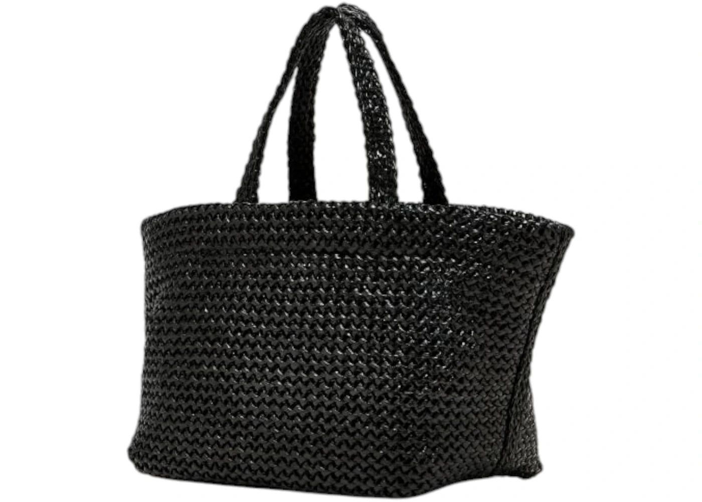Alexander Wang Punch Small Raffia Tote Black