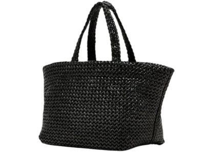 Alexander Wang Punch Small Raffia Tote Black
