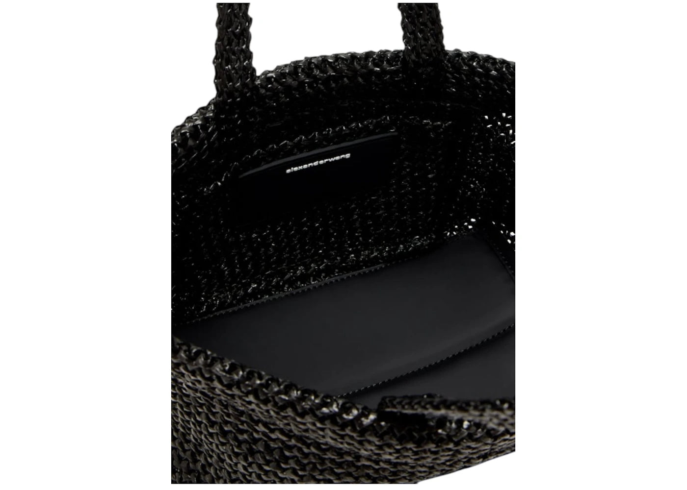 Alexander Wang Punch Small Raffia Tote Black