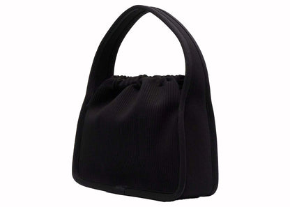 Alexander Wang Small Ryan Bag In Rib Knit Black