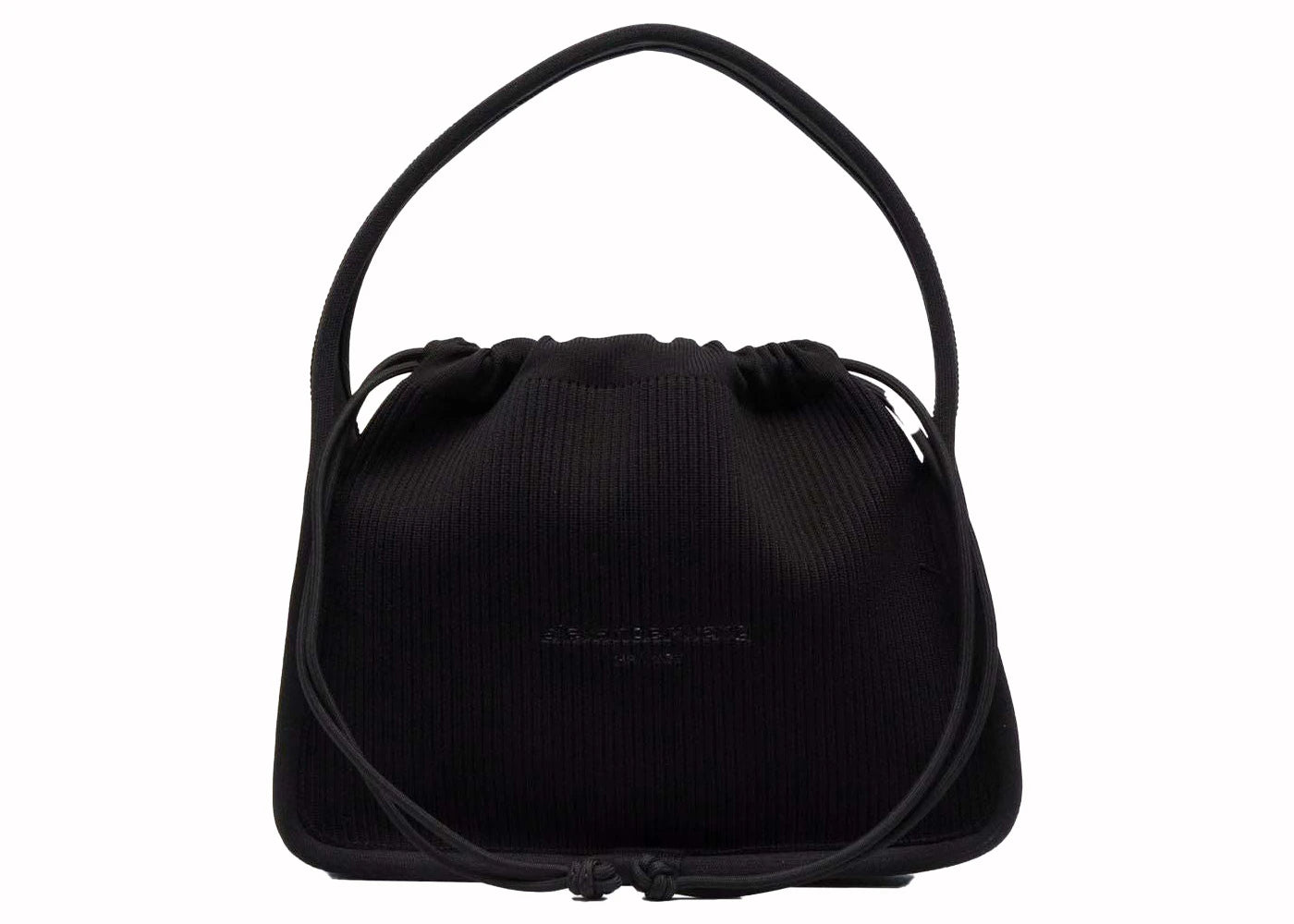 Alexander Wang Small Ryan Bag In Rib Knit Black