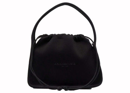 Alexander Wang Small Ryan Bag In Rib Knit Black