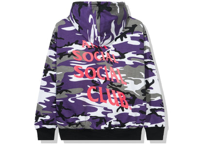 anti social social club true colors purple hoodie camo