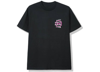 anti social social club x fragment pink bolt tee (fw19) black
