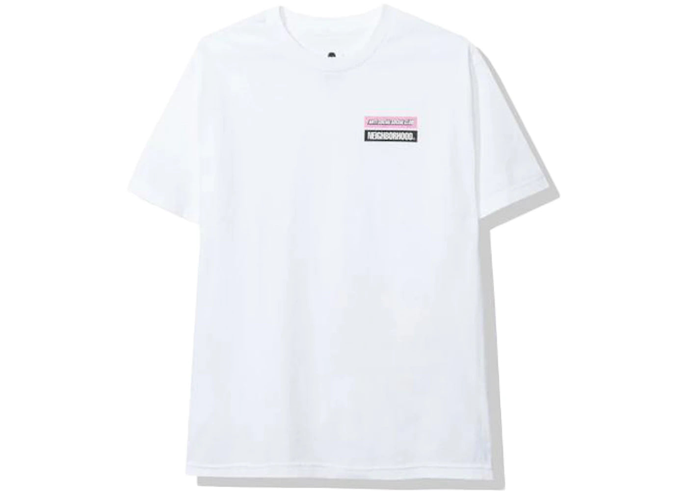 anti social social club x neighborhood stuck on you tee white