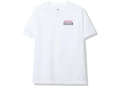 anti social social club x neighborhood stuck on you tee white