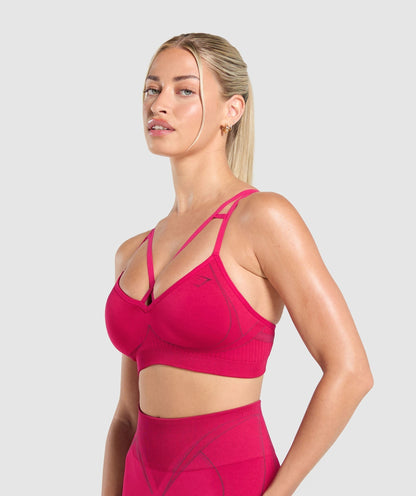 Women's Gymshark Apex Contrast Sports Bra Build Pink