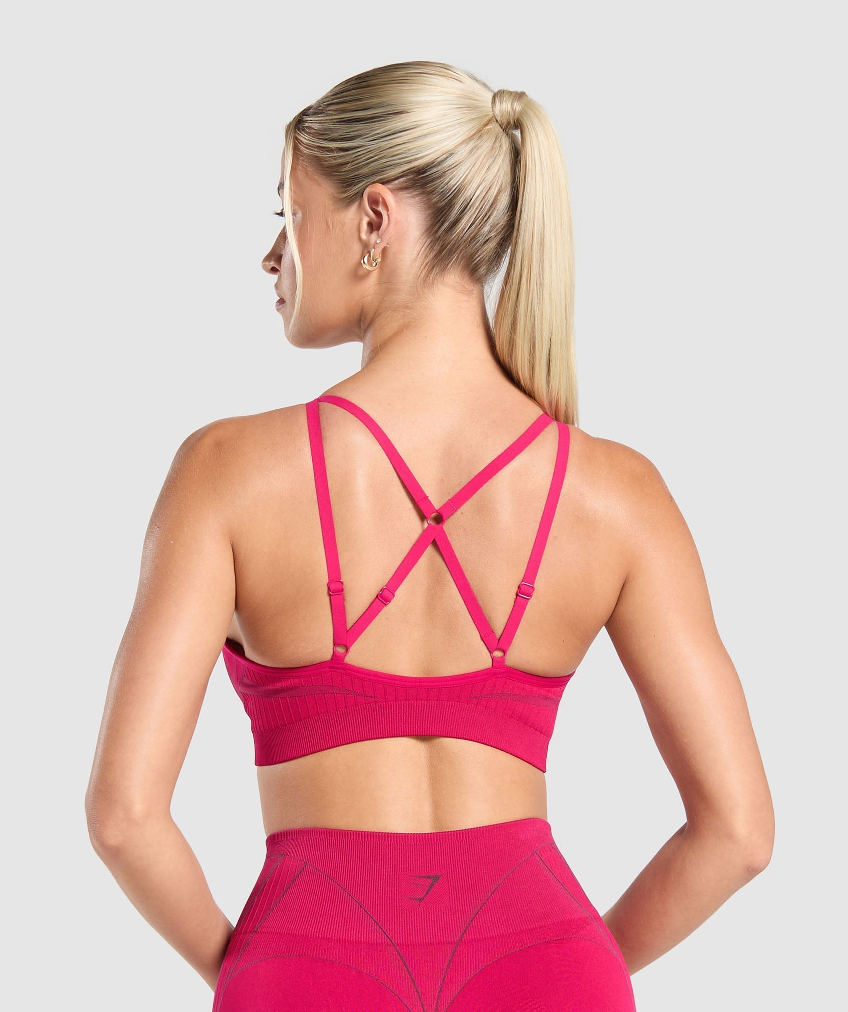 Women's Gymshark Apex Contrast Sports Bra Build Pink