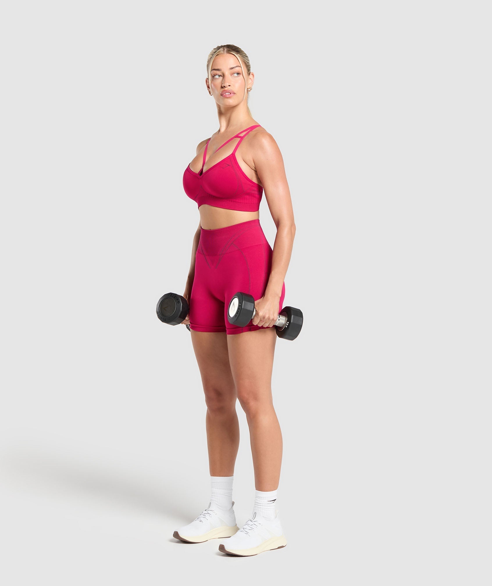 Women's Gymshark Apex Contrast Sports Bra Build Pink