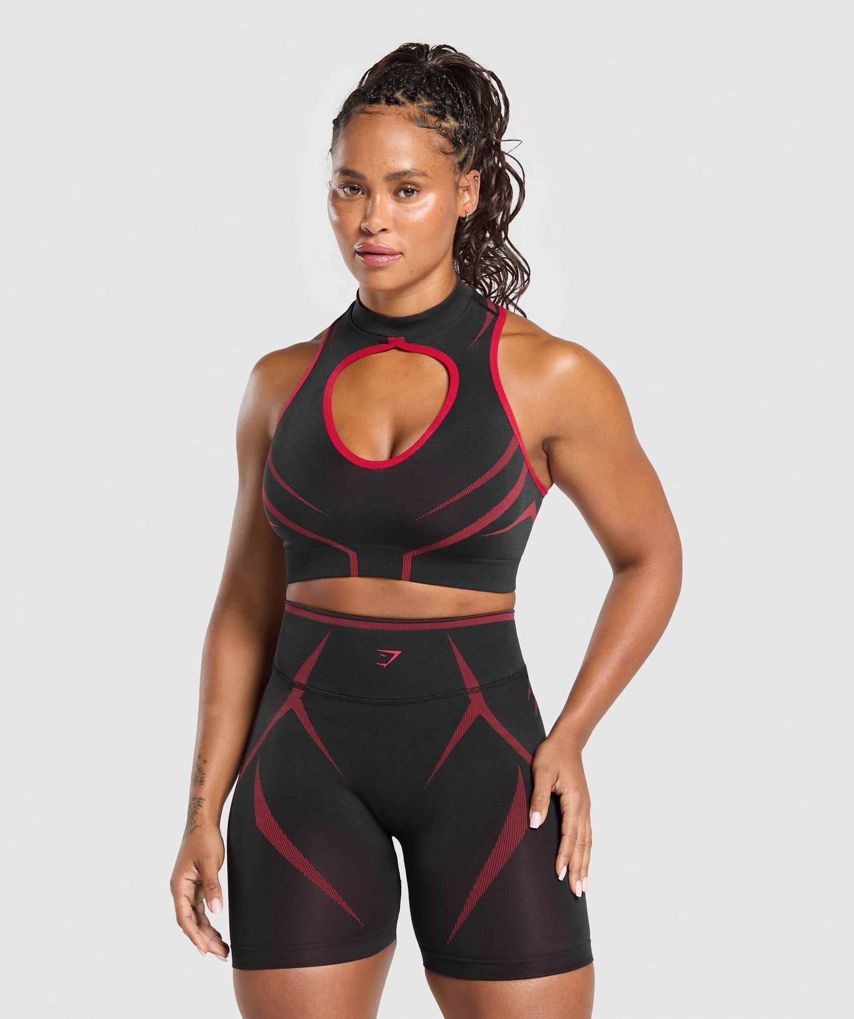 Women's Gymshark Apex Lift Seamless Crop Top Black