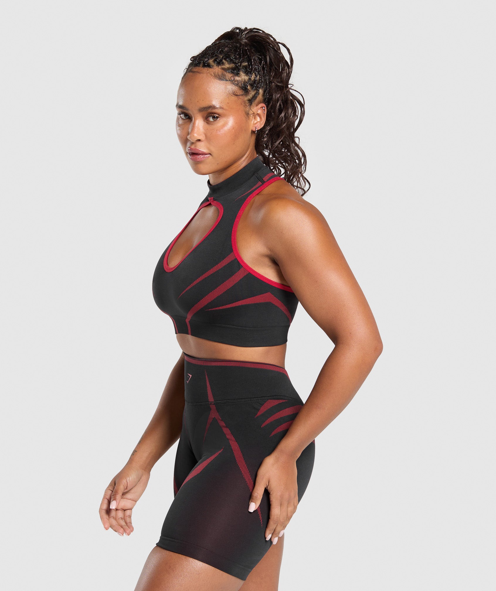 Women's Gymshark Apex Lift Seamless Crop Top Black