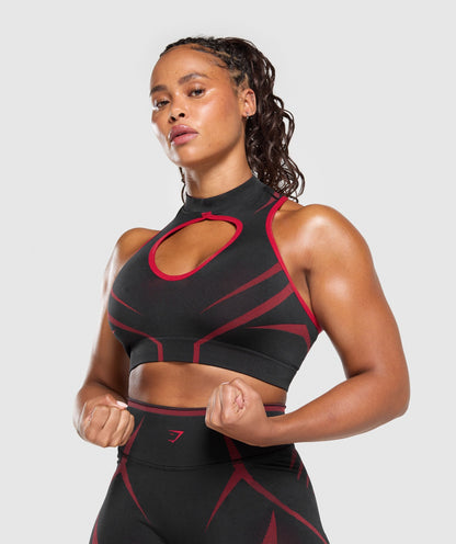 Women's Gymshark Apex Lift Seamless Crop Top Black