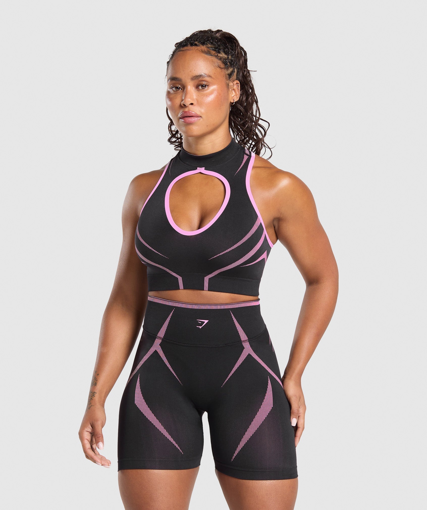 Women's Gymshark Apex Lift Seamless Crop Top Darkest Purple