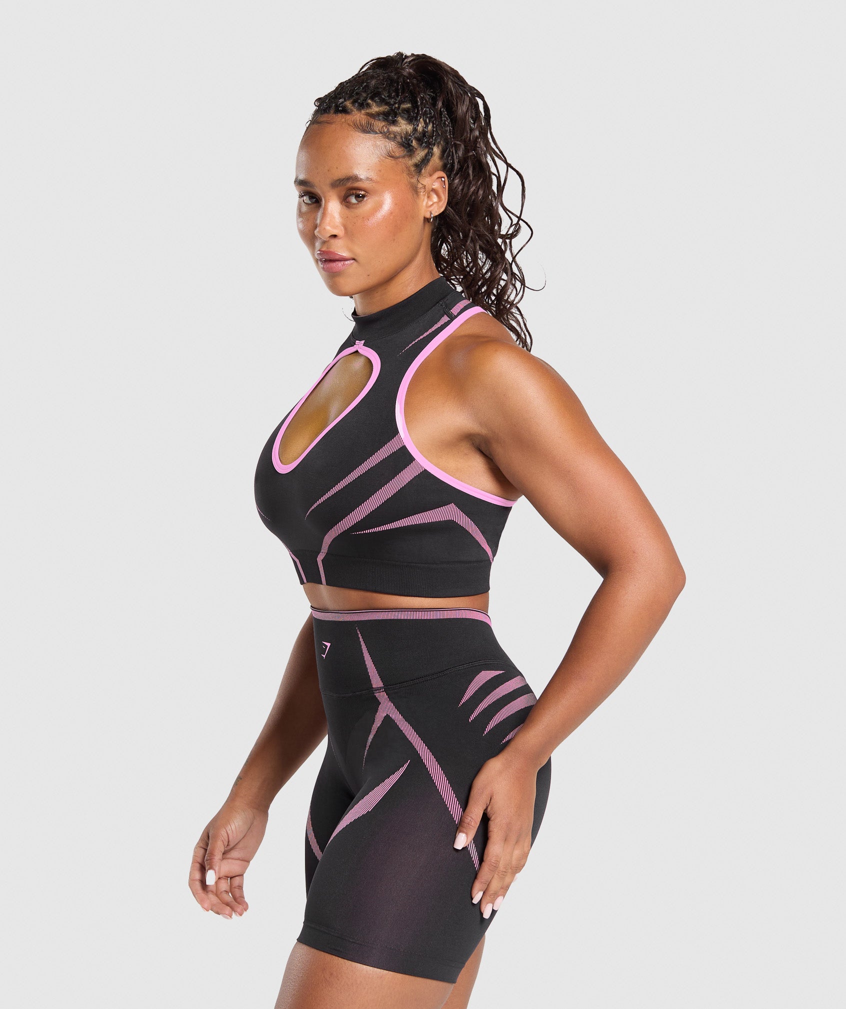 Women's Gymshark Apex Lift Seamless Crop Top Darkest Purple