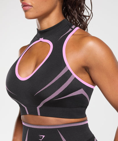 Women's Gymshark Apex Lift Seamless Crop Top Darkest Purple