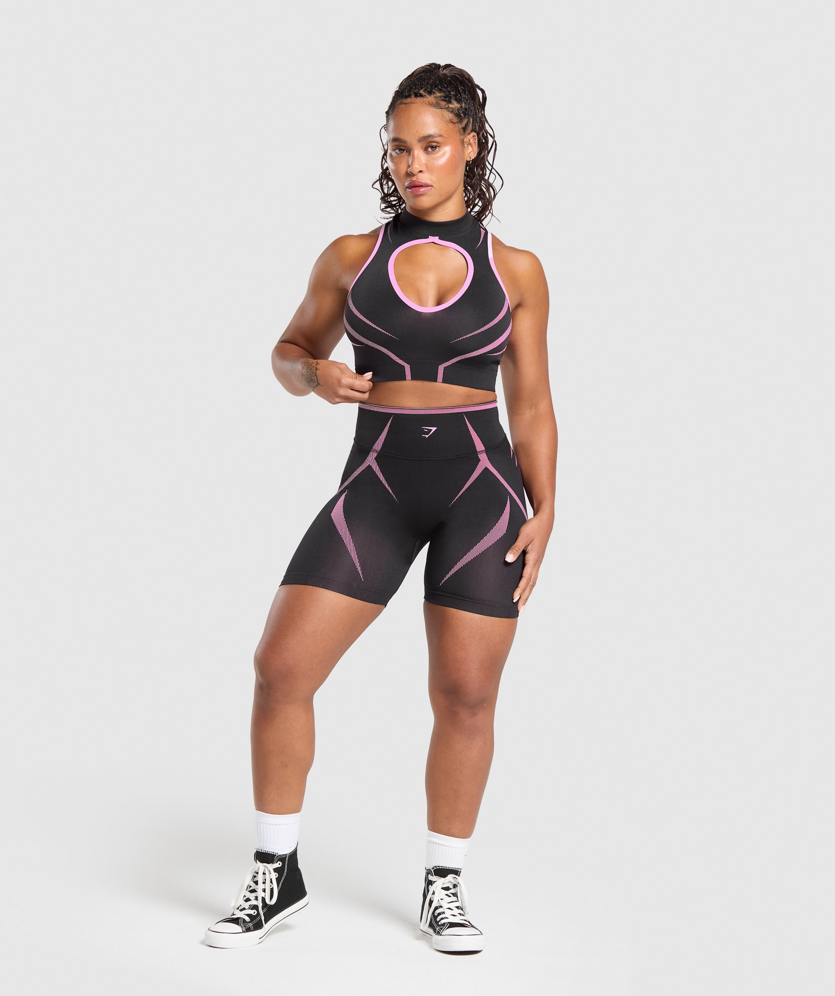Women's Gymshark Apex Lift Seamless Crop Top Darkest Purple