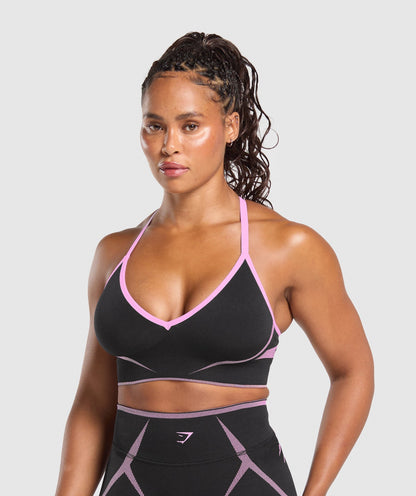 Women's Gymshark Apex Lift  Seamless Sports Bra Darkest Purple