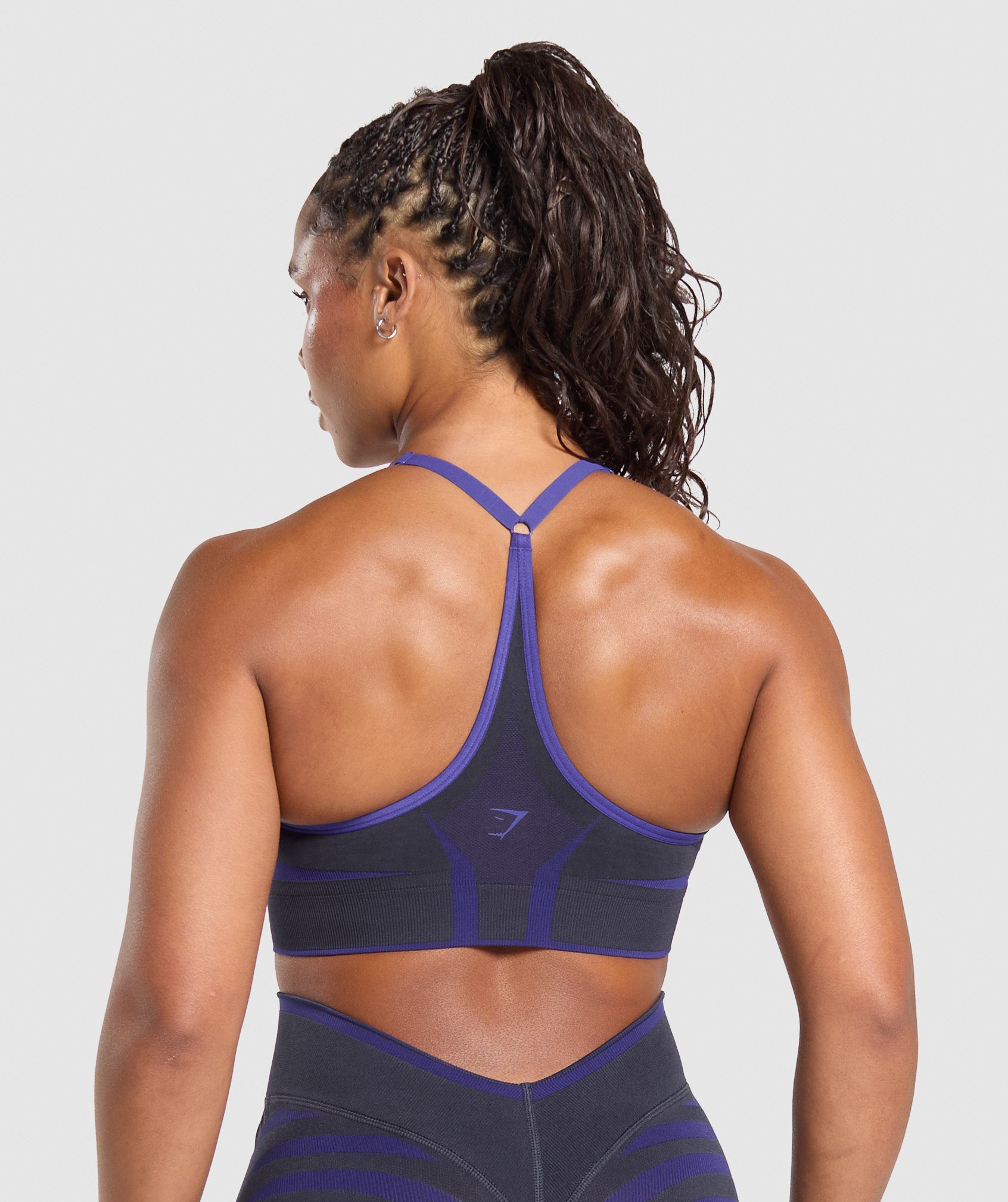 Women's Gymshark Apex Lift  Seamless Sports Bra Heavy Blue