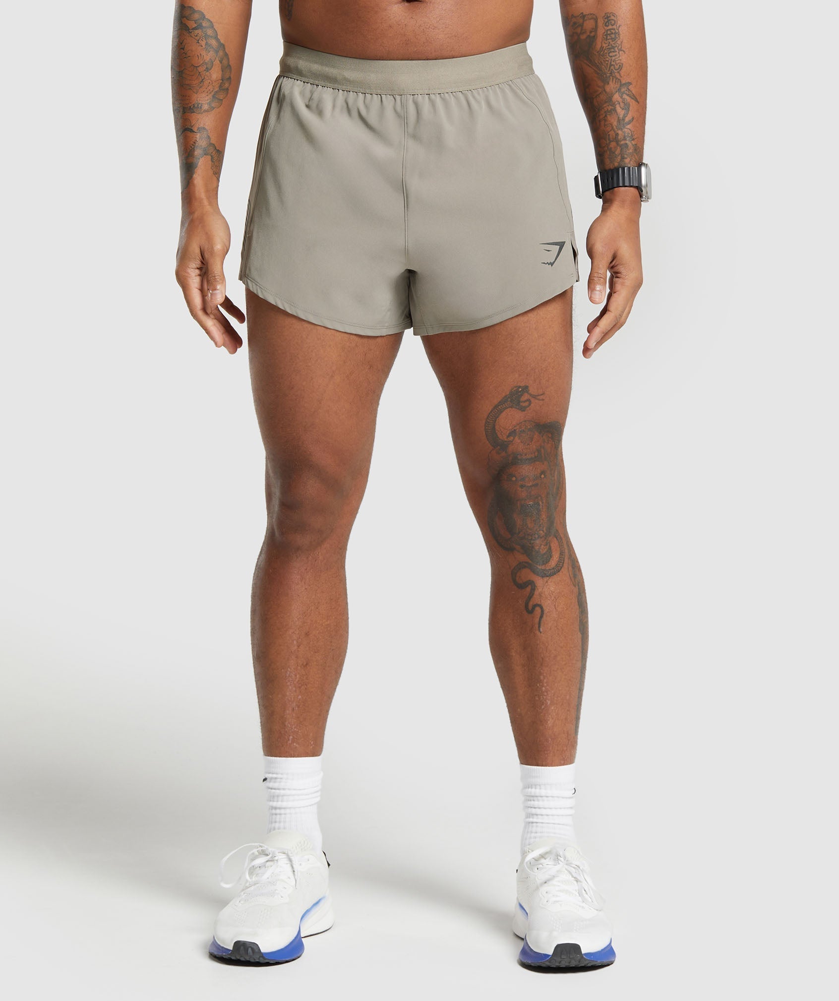 Gymshark Apex Run 5" Shorts Linen Brown