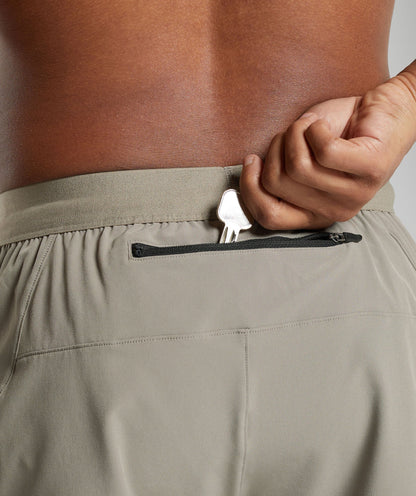Gymshark Apex Run 5" Shorts Linen Brown