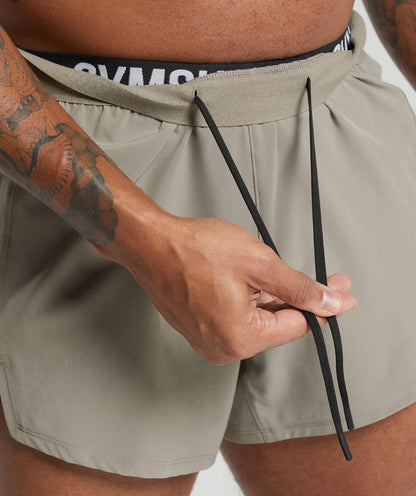 Gymshark Apex Run 5" Shorts Linen Brown