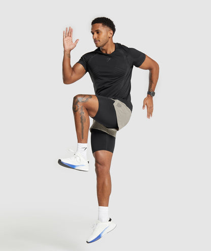 Gymshark Apex Run 5" Shorts Linen Brown