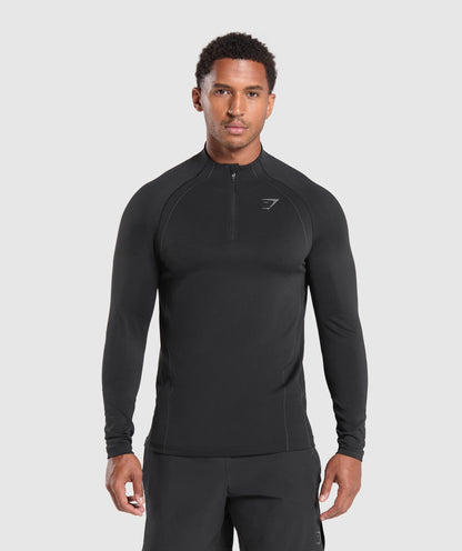 Gymshark Apex Seamless 1/4 Zip Black