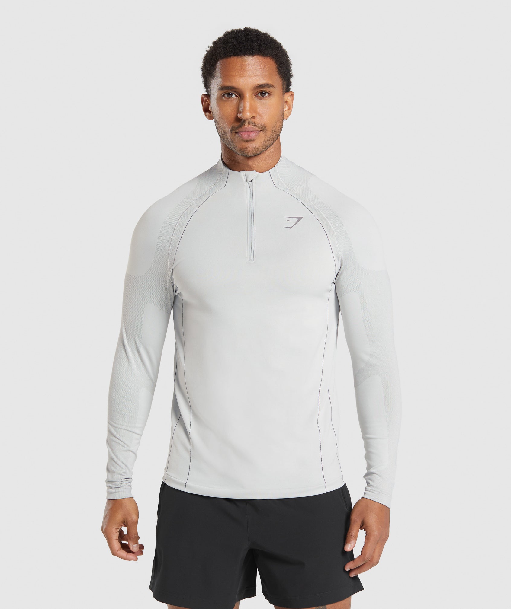 Gymshark Apex Seamless 1/4 Zip Light Grey