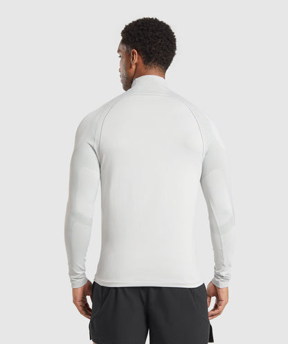 Gymshark Apex Seamless 1/4 Zip Light Grey