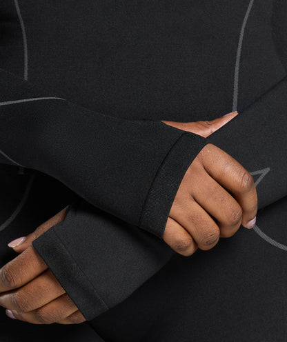 Women's Gymshark Apex Seamless 1/4 Zip Pullover Black