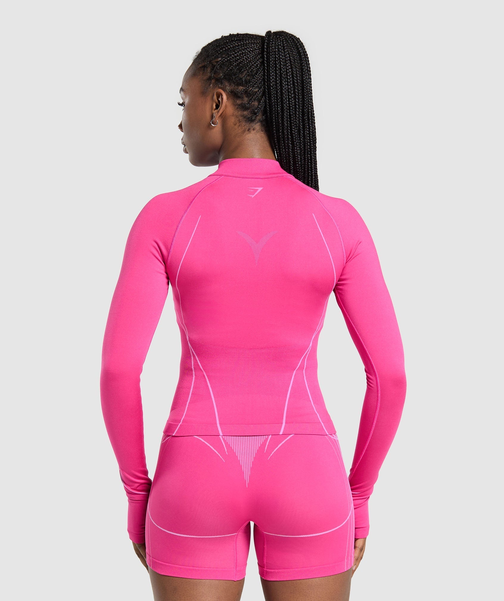 Women's Gymshark Apex Seamless 1/4 Zip Pullover Valley Pink