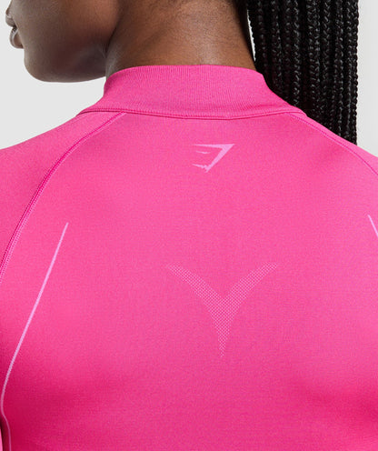 Women's Gymshark Apex Seamless 1/4 Zip Pullover Valley Pink