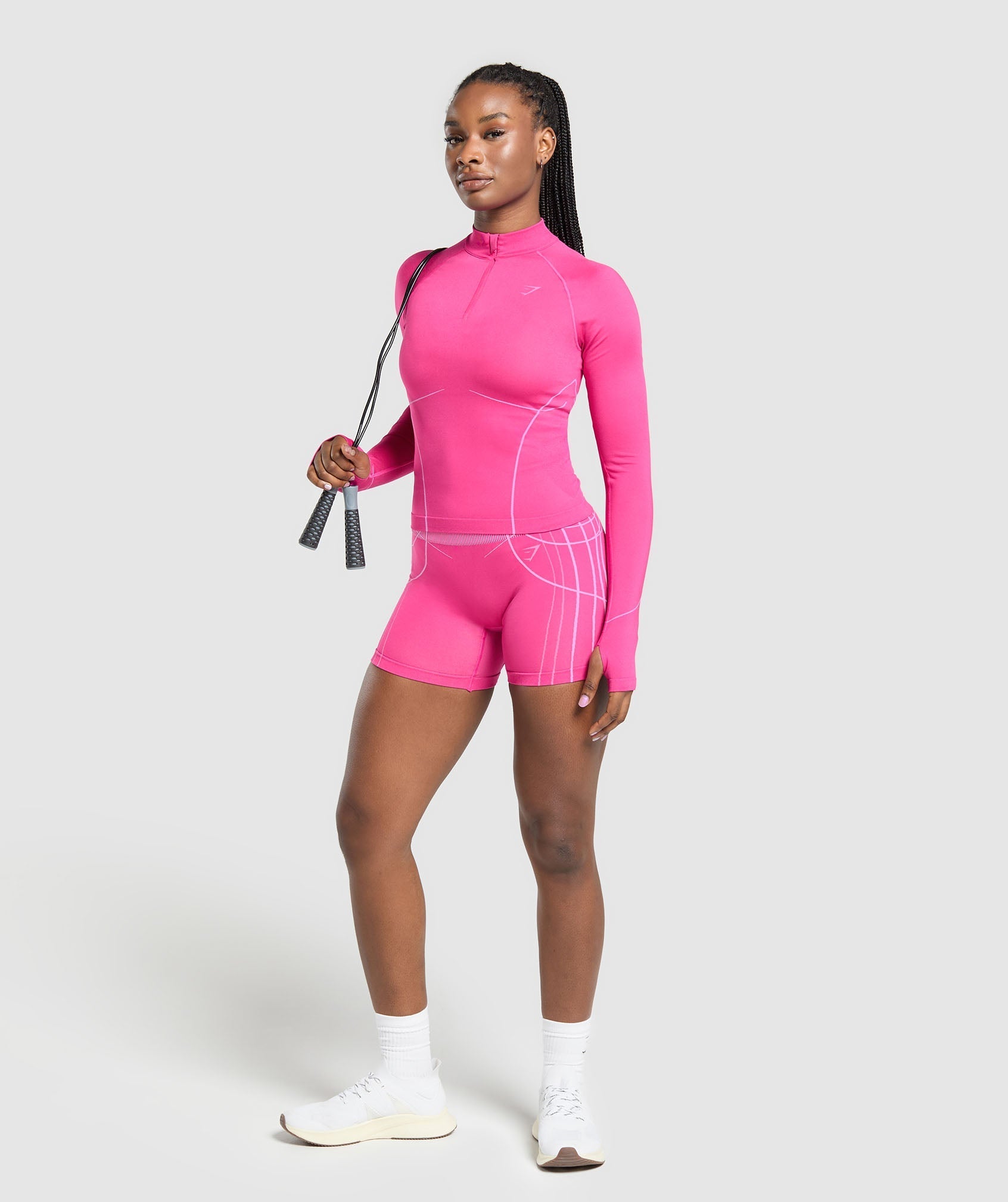 Women's Gymshark Apex Seamless 1/4 Zip Pullover Valley Pink