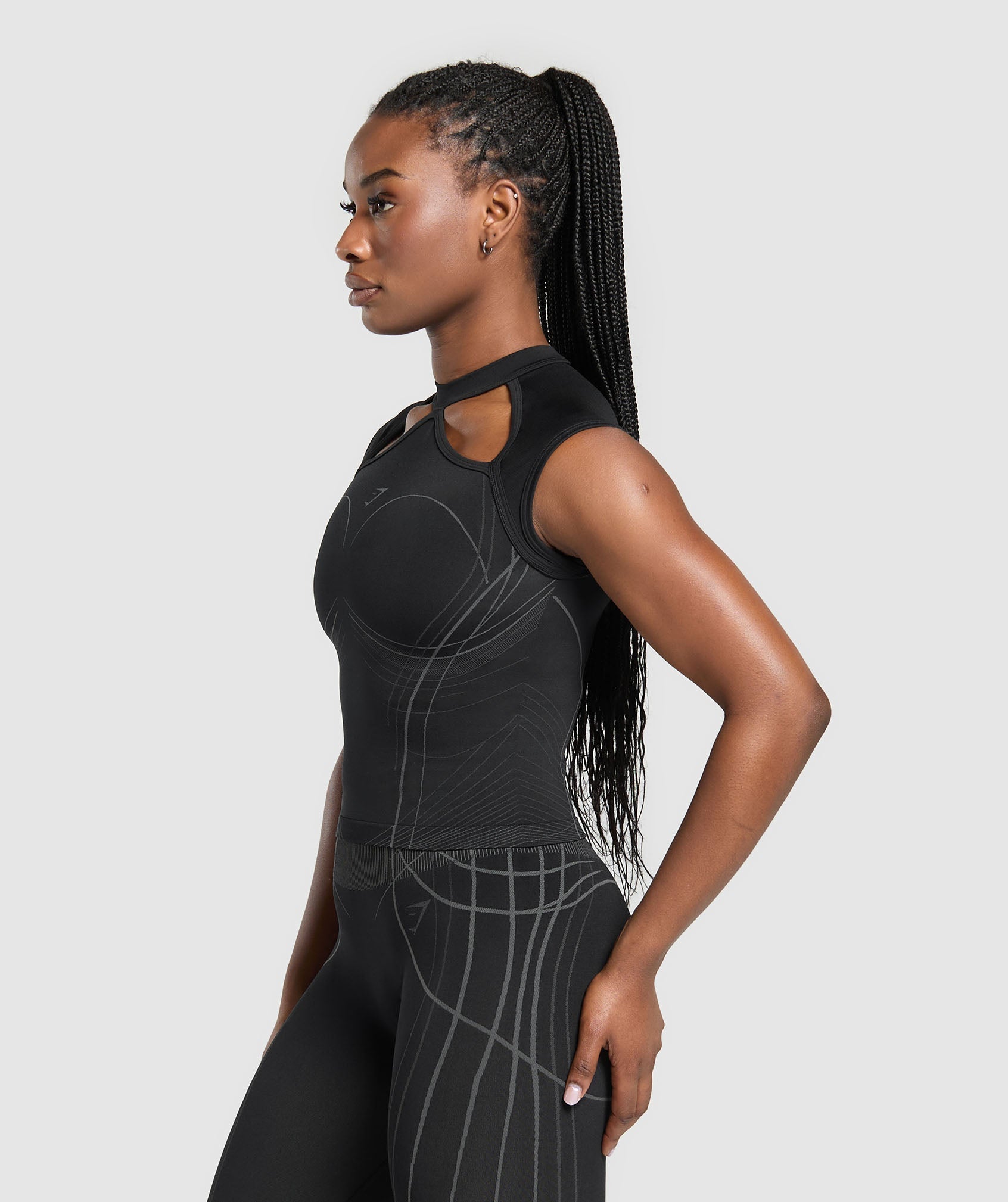 Women's Gymshark Apex Seamless Midi T-Shirt Black