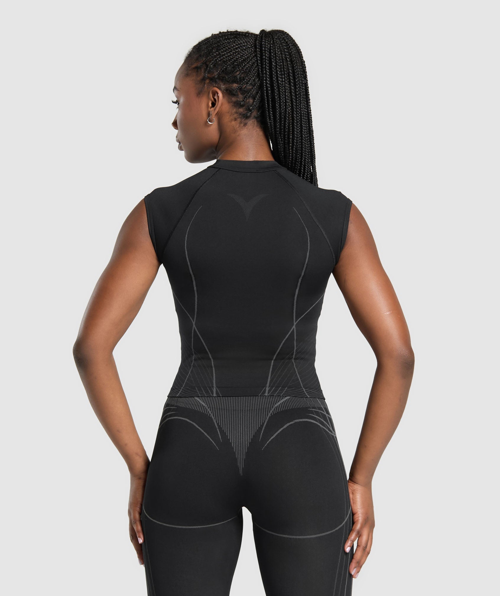 Women's Gymshark Apex Seamless Midi T-Shirt Black