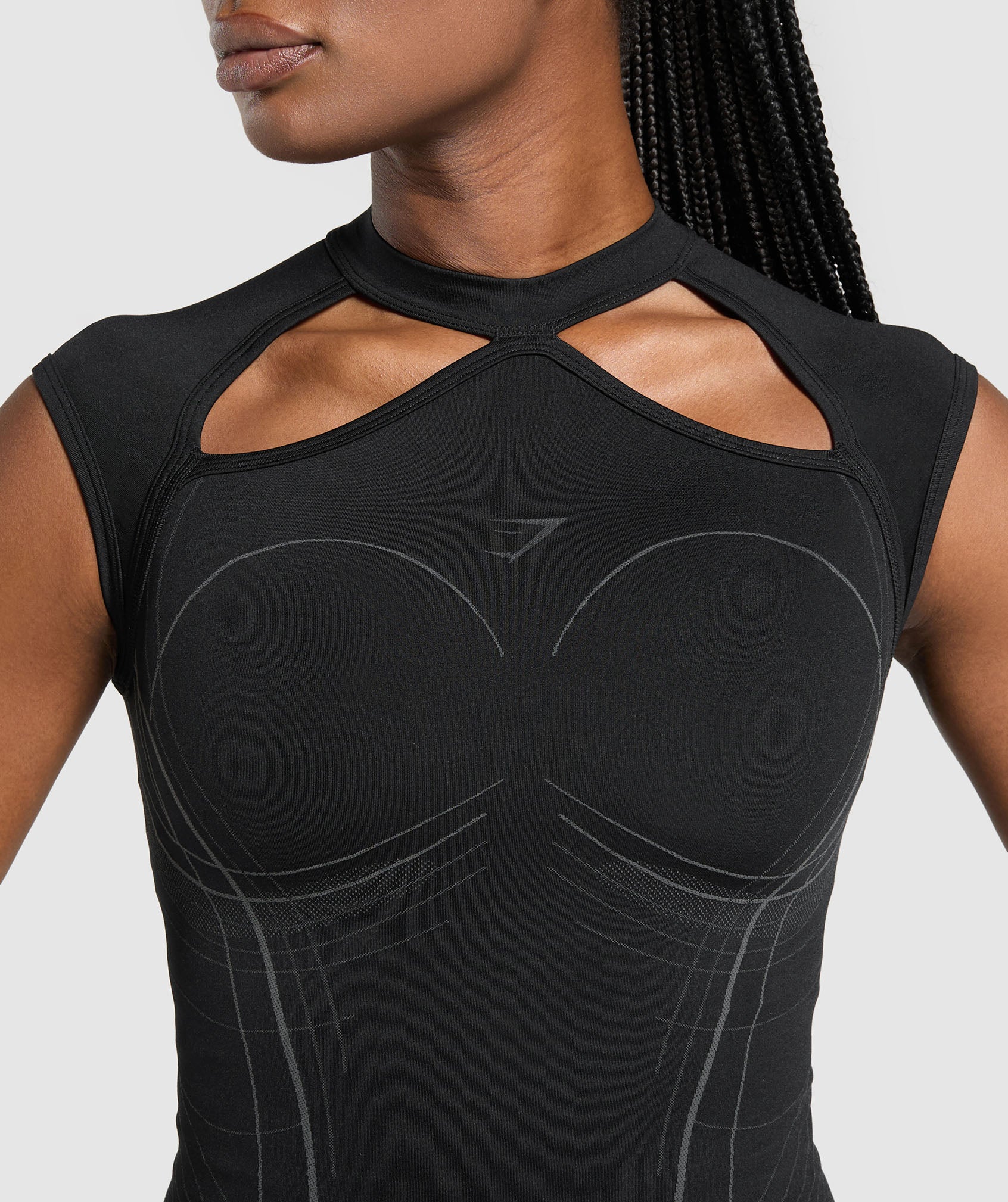 Women's Gymshark Apex Seamless Midi T-Shirt Black