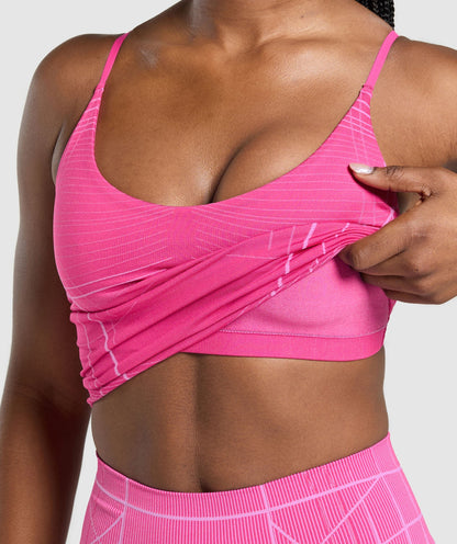 Women's Gymshark Apex Seamless Midi Tank With Shelf Valley Pink