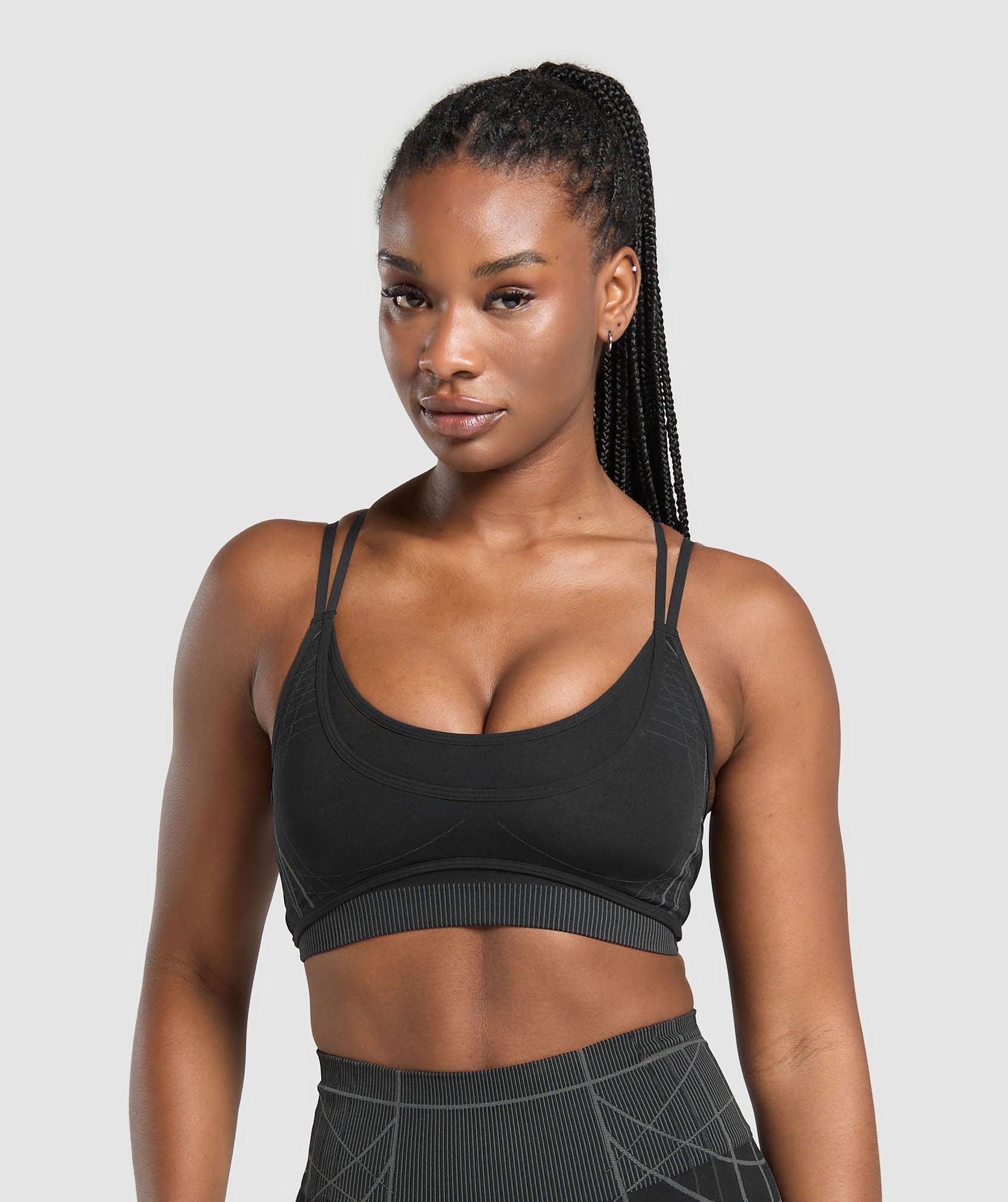 Women's Gymshark Apex Seamless Strappy Sports Bra Black