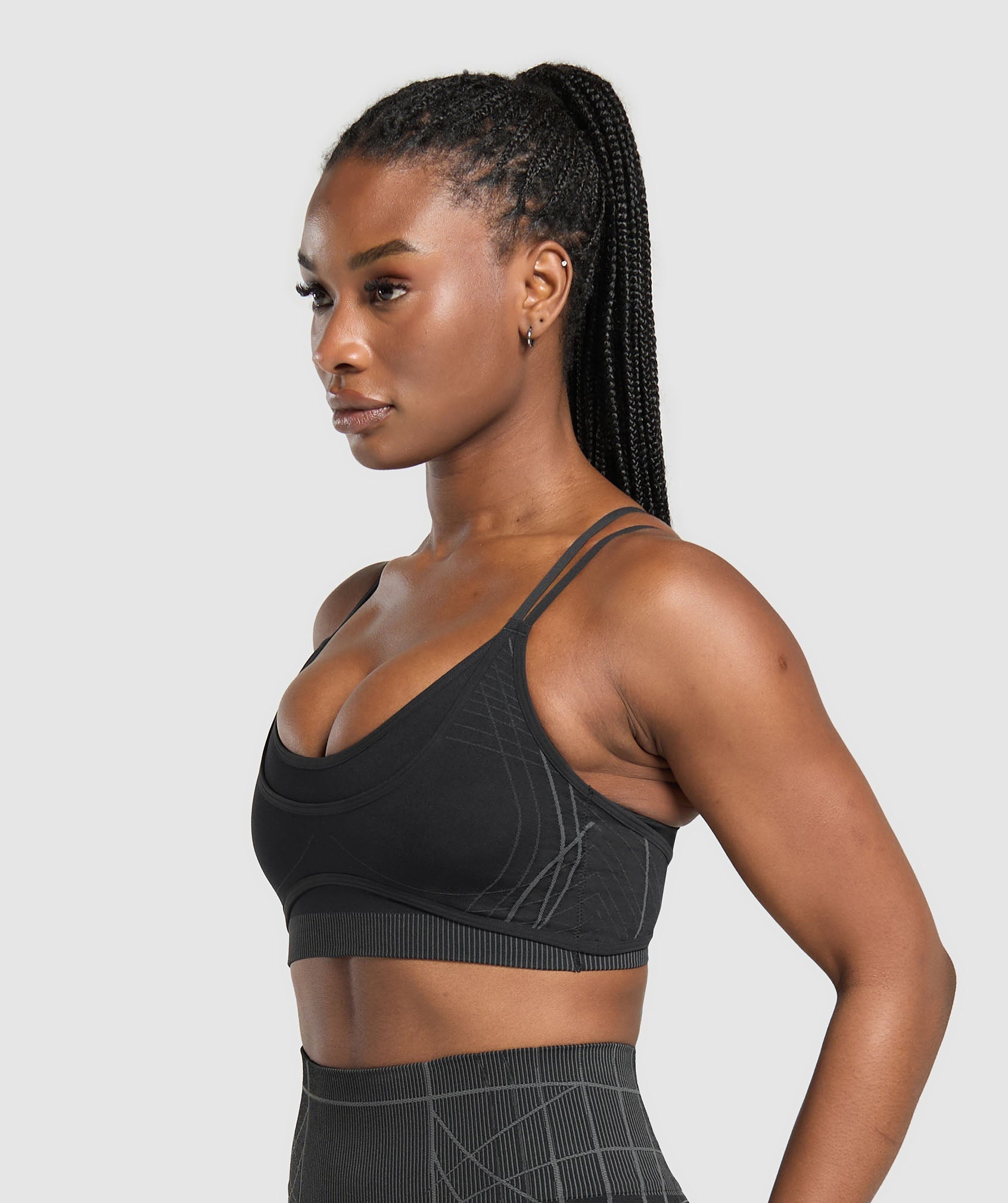 Women's Gymshark Apex Seamless Strappy Sports Bra Black